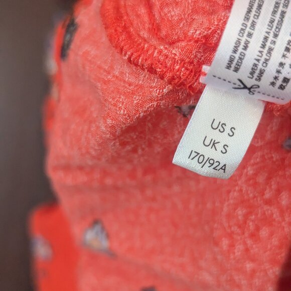 Intimately Free People Red Floral Morning Song Front Slit Maxi Slip Dress Small - Picture 5 of 9